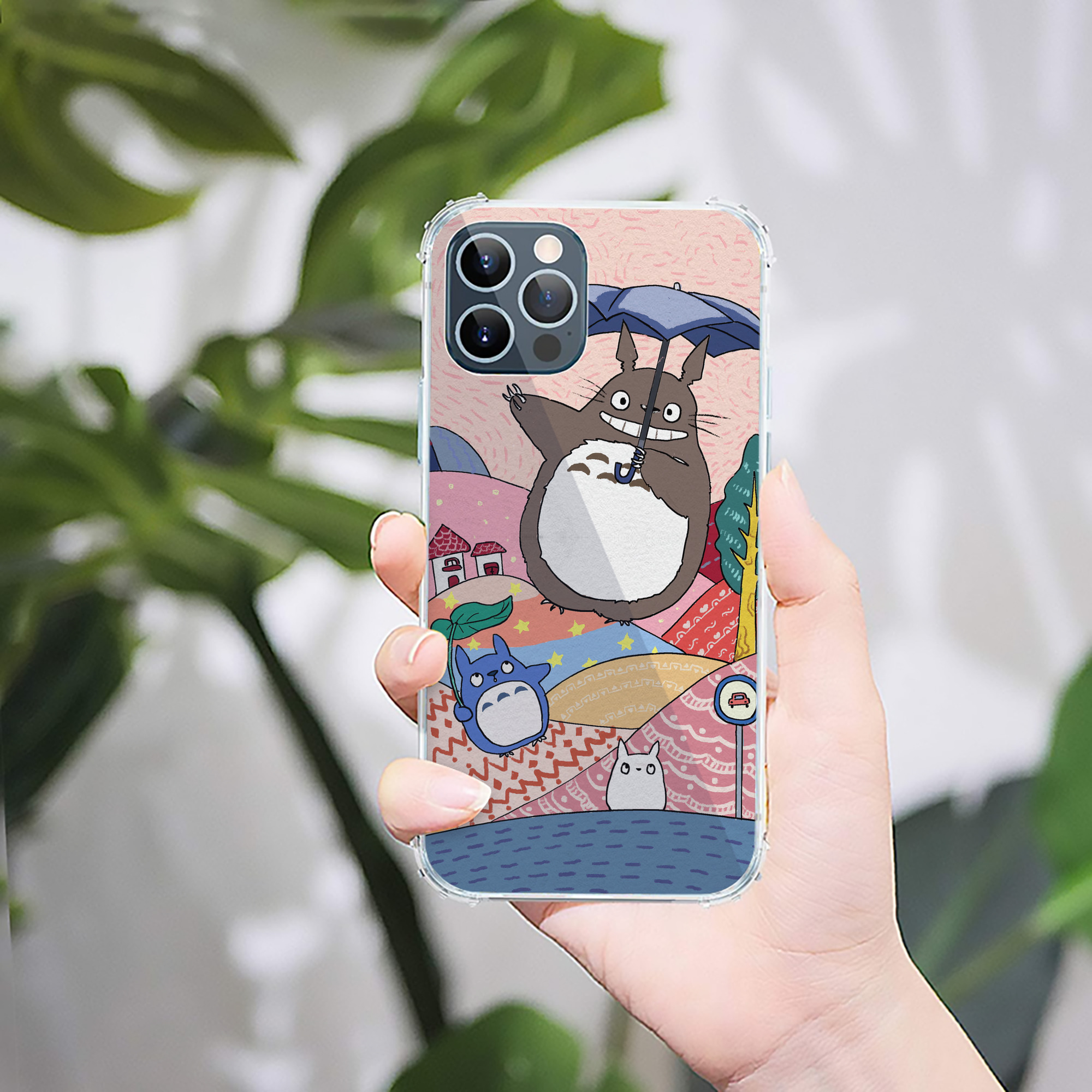 （画像用） となりのトトロ 草壁メイ 草壁サツキ My Neighbor Totoro Satsuki Kusakabe Mei Kusakabe 【iPhone 12シリーズ対応】透明スマホケース（クリアソフトケース）